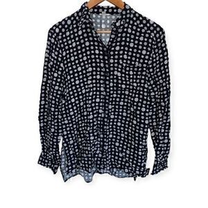 Ecote | Urban Outfitters back & white print button down blouse SZ MEDIUM